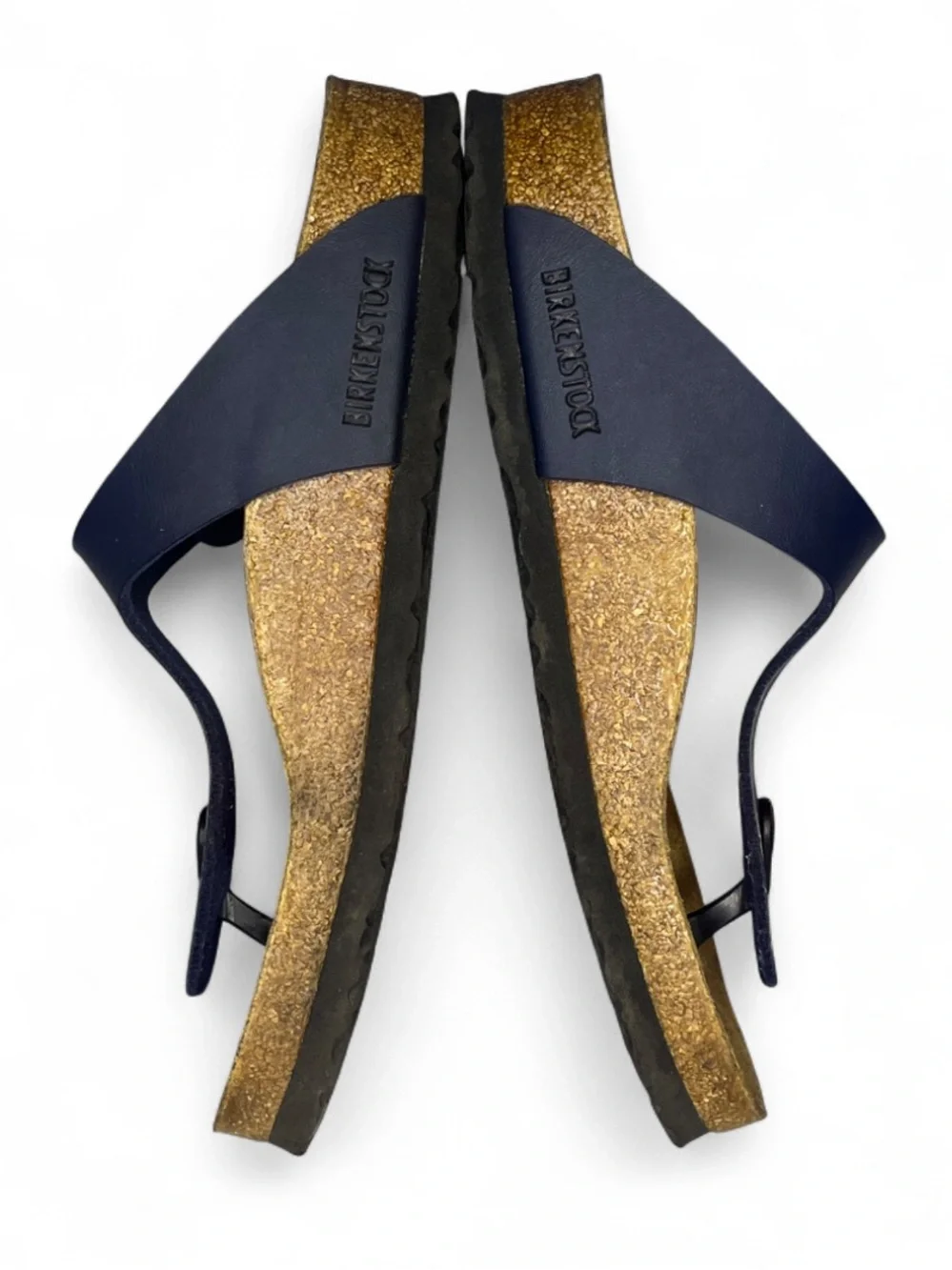 Birkenstock Navy Blue Gizeh T- Strap Sandals Size L8 M6 Women’s Summer Shoes